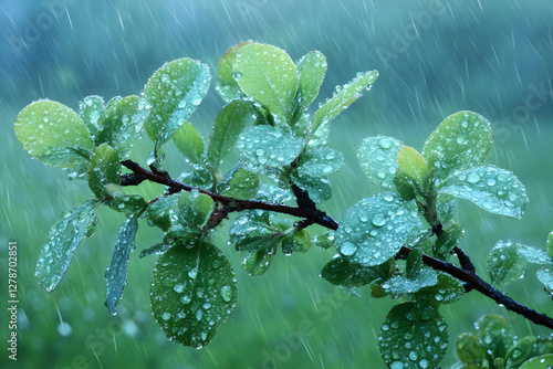 Rain-Kissed Leaves Photo