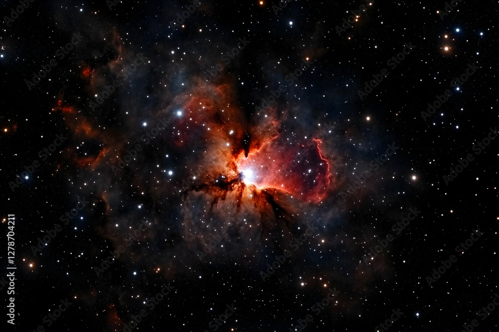 Fototapeta premium Cosmic Nebula Space Background Illustration