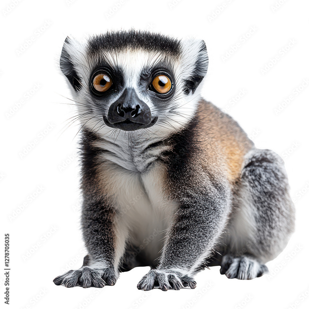 Obraz premium Lemur isolated on transparent background
