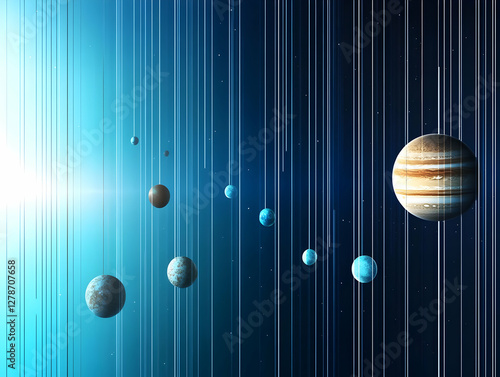 Abstract Space Planets Illu...
