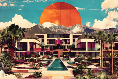 Modern Villa, Sunset Mounta...
