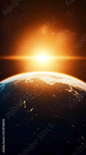 Sunrise Earth Planet Space ...
