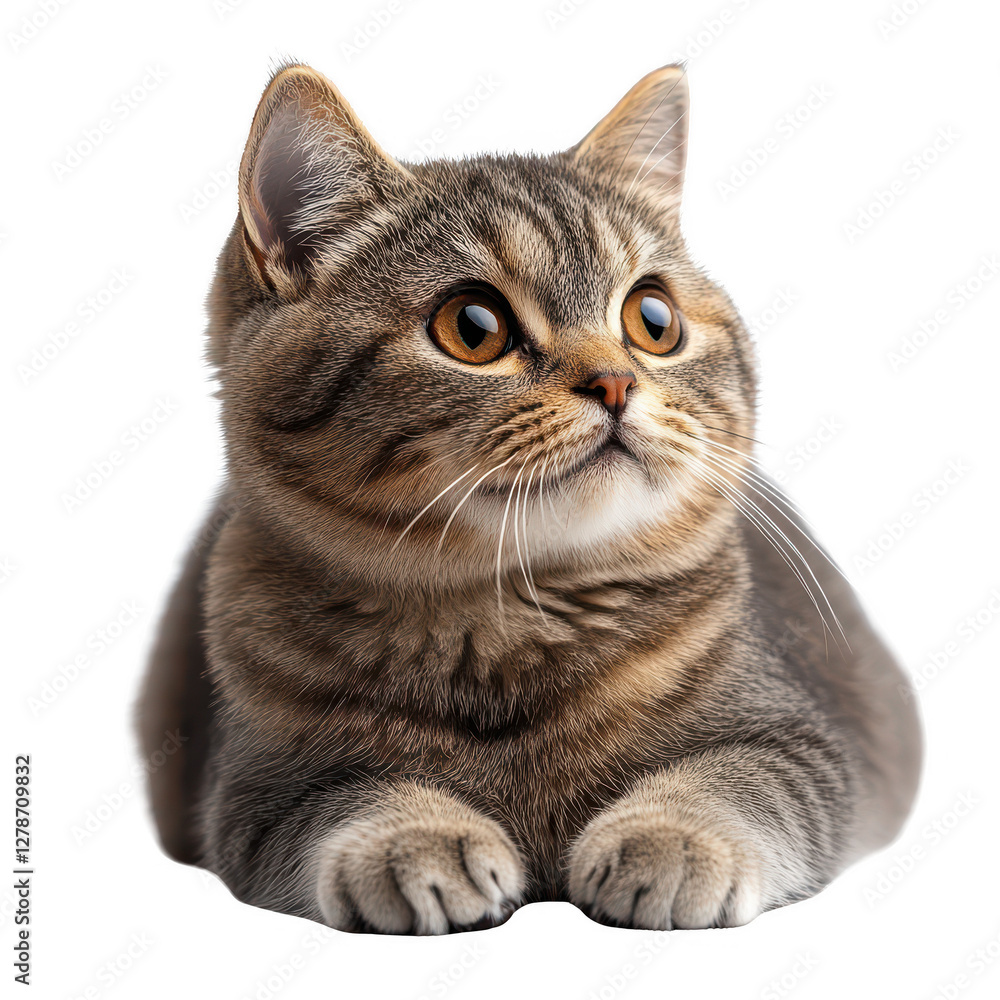 Manx Cat isolated on transparent background