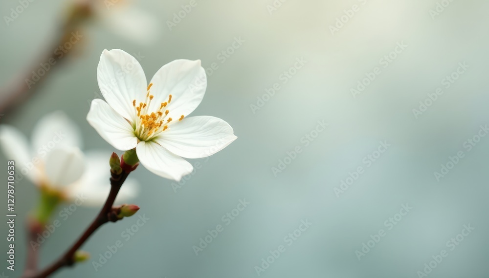 Delicate white blossoms, petals unfurled, pure backdrop , macro, wedding Delicate white blossoms, petals unfurled, pure backdrop , macro, wedding