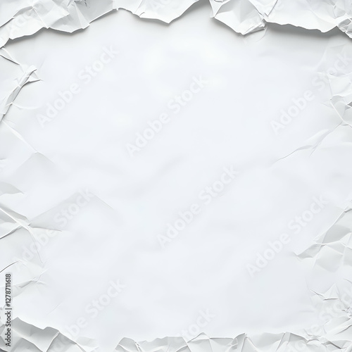 Abstract White Crumpled Pap...