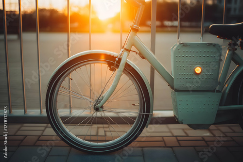 Sunset Bicycle Illustration