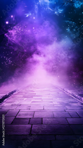 Purple Cosmic Pathway Abstr...