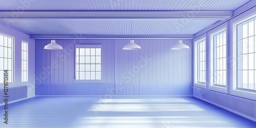 Lavender Room 3D Render Int...