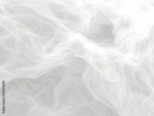 Abstract White Flowing Fabr...