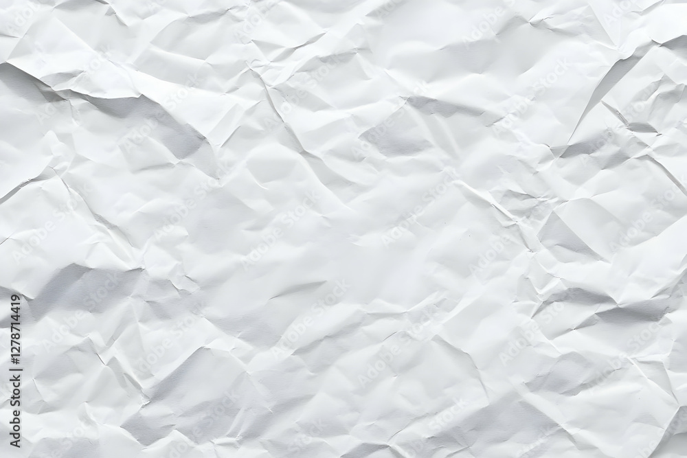 White Crumpled Paper Texture Background White Crumpled Paper Texture Background