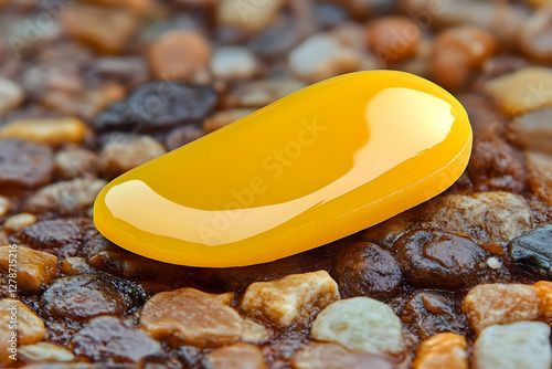 Yellow Abstract Glossy Shap...