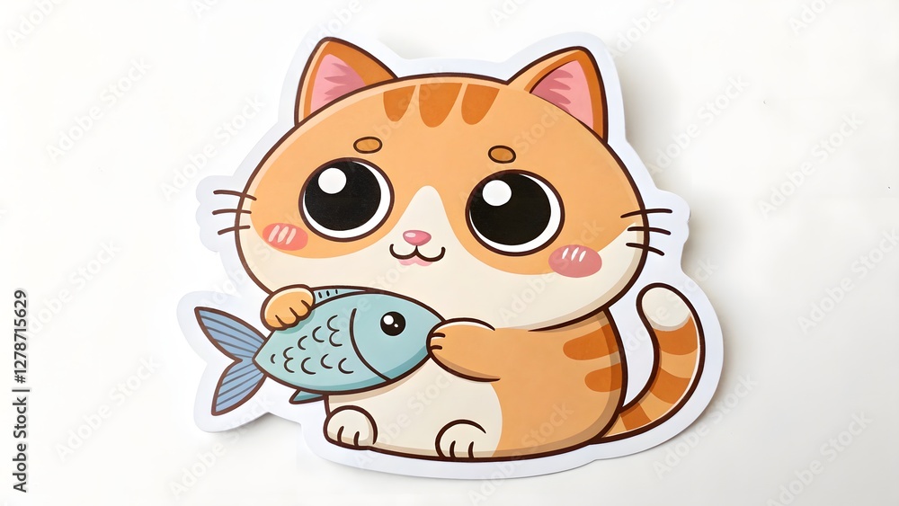 Adorable chubby cat with big sparkling eyes a Adorable chubby cat with big sparkling eyes a