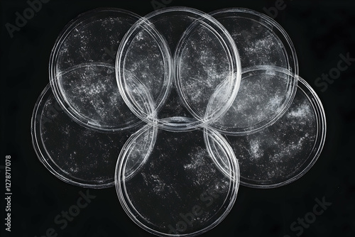 Abstract Overlay Circles Da...