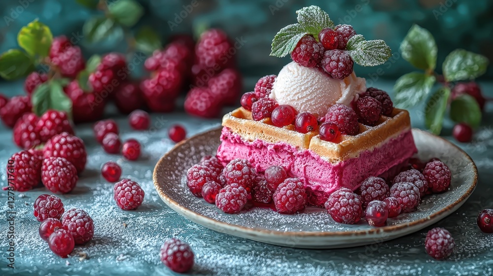 Refreshing raspberry ice cream pie with a crunchy crust perfect for summer desserts Refreshing raspberry ice cream pie with a crunchy crust perfect for summer desserts