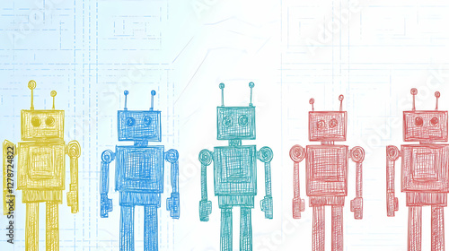 Sketch Illustration of Robots