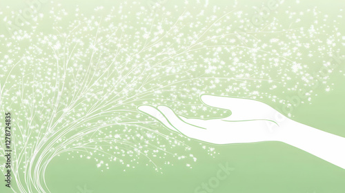 Abstract Green Background w...