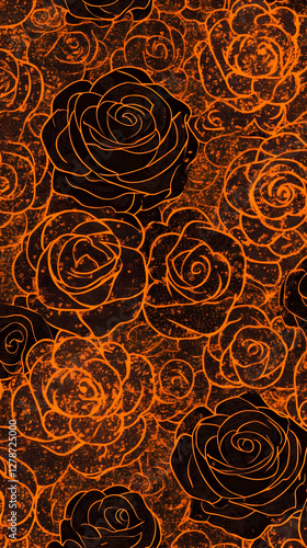 Fiery Rose Abstract Backgro...