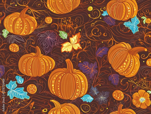 Autumn Pumpkin Illustration...