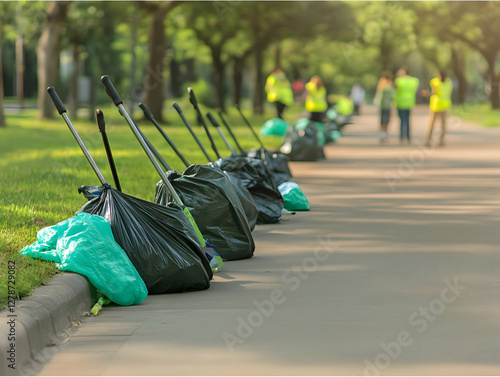 Park Cleanup Realistic Phot...