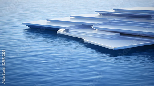 Abstract 3D Render Floating...
