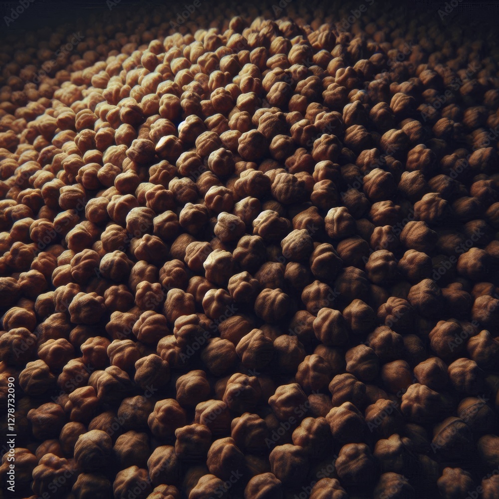Obraz premium Close-up view of a large quantity of chickpeas.&nbsp; 