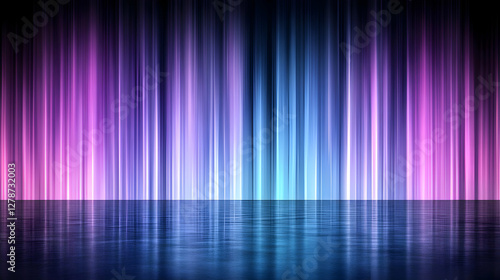Abstract Purple Blue Neon L...