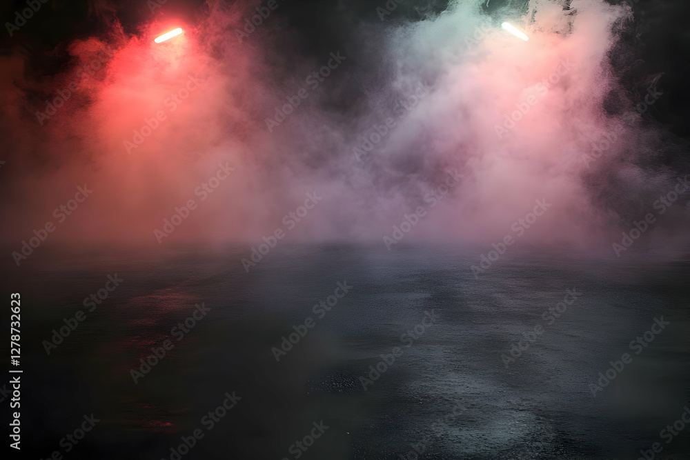 Fototapeta premium Abstract Background: Red and Green Smoke