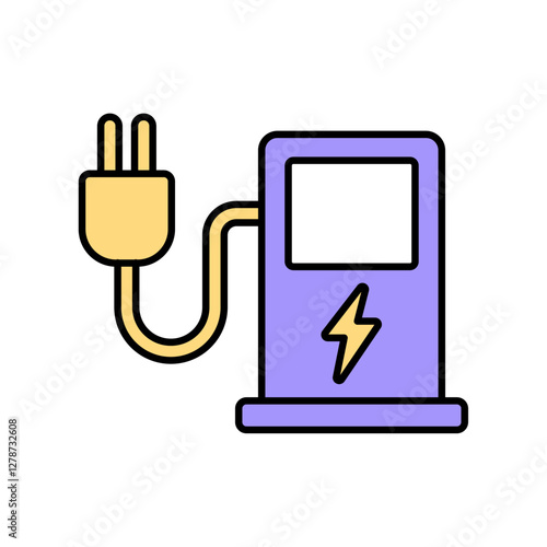 Icon a charging station, isolated against a clean background.