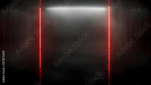 Red Neon Glow 3D Background