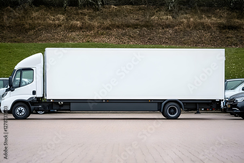 White Box Truck Realistic I...
