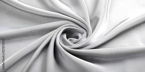 Elegant Silver Fabric Swirl...