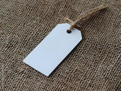 Blank Tag on Burlap: Rustic...