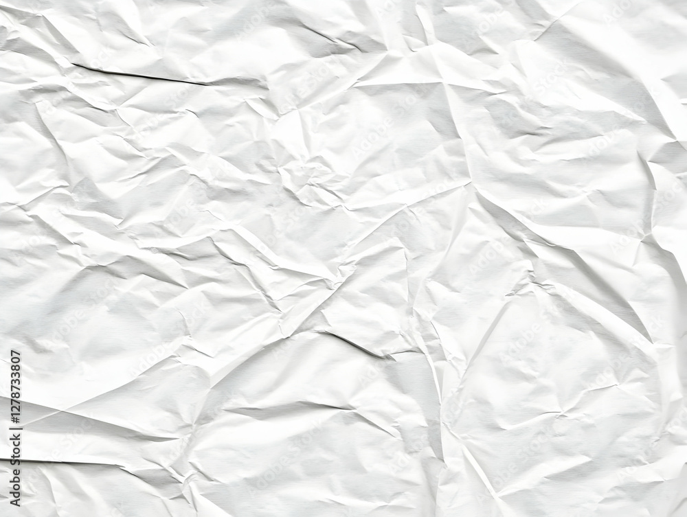 Fototapeta premium Wrinkled White Paper Texture Background