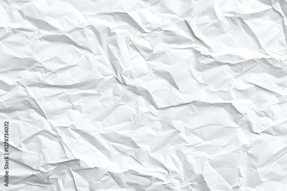 Obraz premium White Crumpled Paper Texture Background
