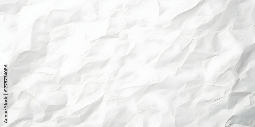 Obraz premium White Crumpled Paper Background Texture