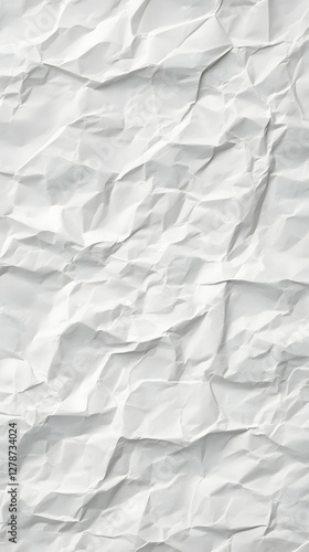 Crumpled White Paper Textur...