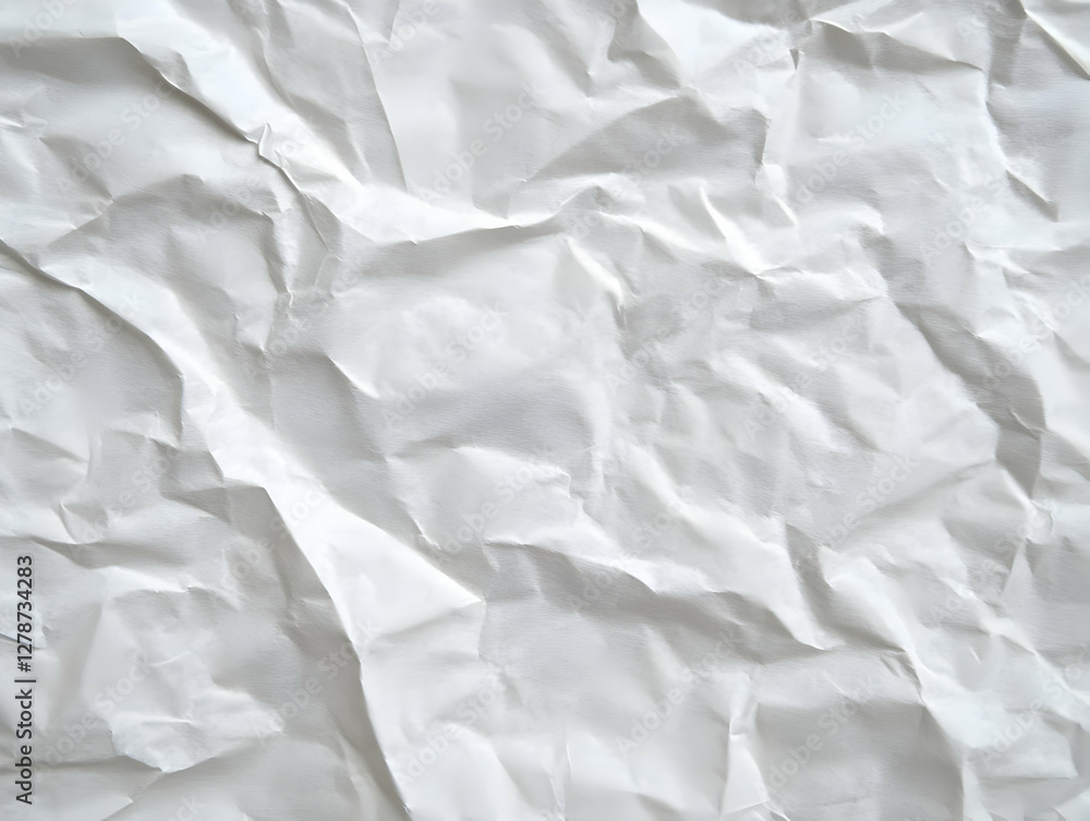 White Crumpled Paper Texture Background White Crumpled Paper Texture Background