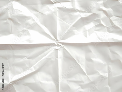 White Crumpled Paper Textur...