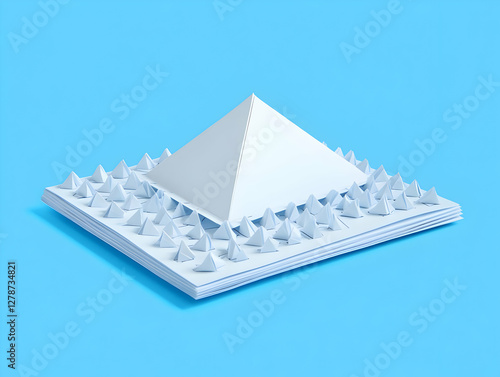 Abstract 3D Paper Pyramid I...