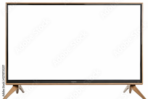 Modern Wood Frame TV Mockup