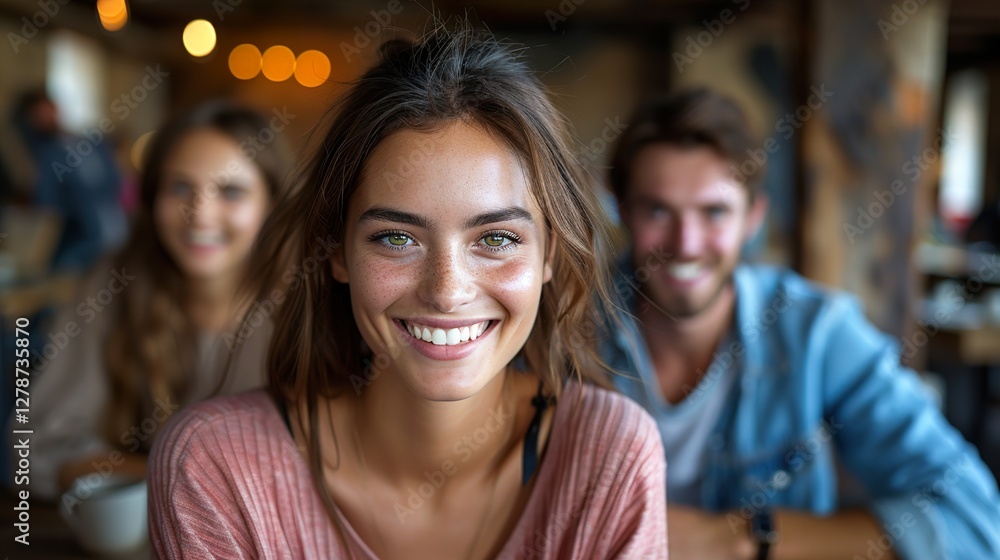 Happy co-workers smiling and collaborating in a positive office culture HD 8K wallpaper Photographic Image Happy co-workers smiling and collaborating in a positive office culture HD 8K wallpaper Photographic Image