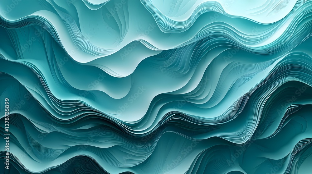 Fototapeta premium Minimalist Organic Ripple Gradient Soft Flowing Water Textures and Gentle Light Reflections for Wellness and Environmental Branding