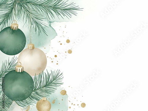 Elegant Green Gold Christma...