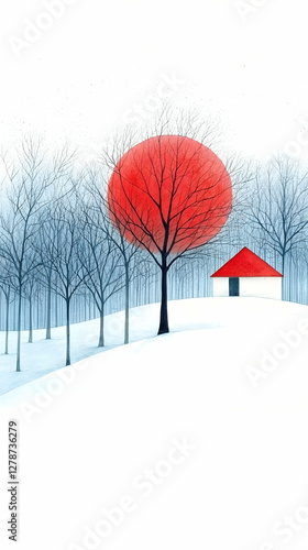 Winter Landscape Illustrati...