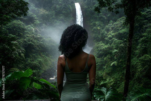 Lush Waterfall, Rainforest ...