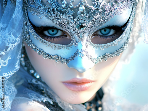 Ice Queen Masquerade Illust...