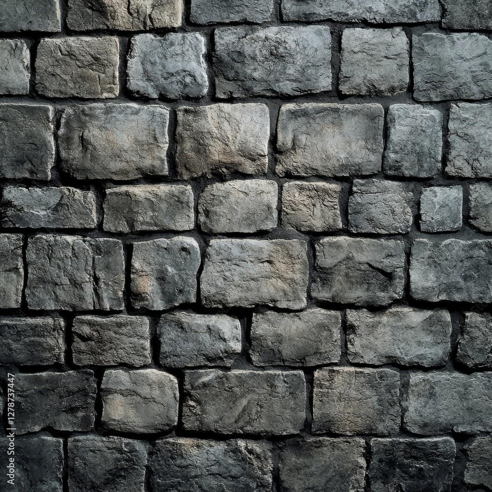 Rough Gray Stone Brick Wall: A Durable and Textured Architectural Element for Rustic or Modern Designs