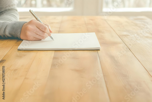 Hand Writing on Paper, Wood...