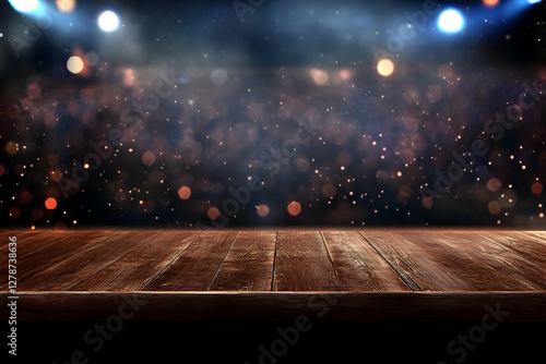 Dark Wooden Table Abstract ...