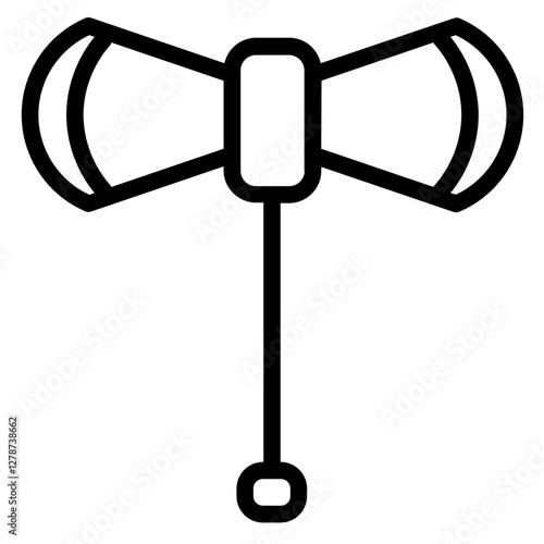 Poleaxe Axe Weapon Line Icon